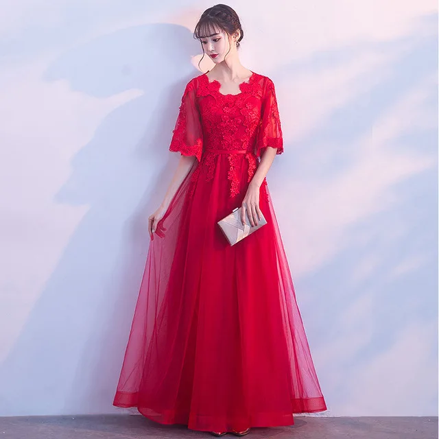 

Bride Party Dress Vestido XS-XXL Oriental Womens Cheongsam Noble Chinese Style Elegant Long Qipao Luxury Wedding Robes Clothes