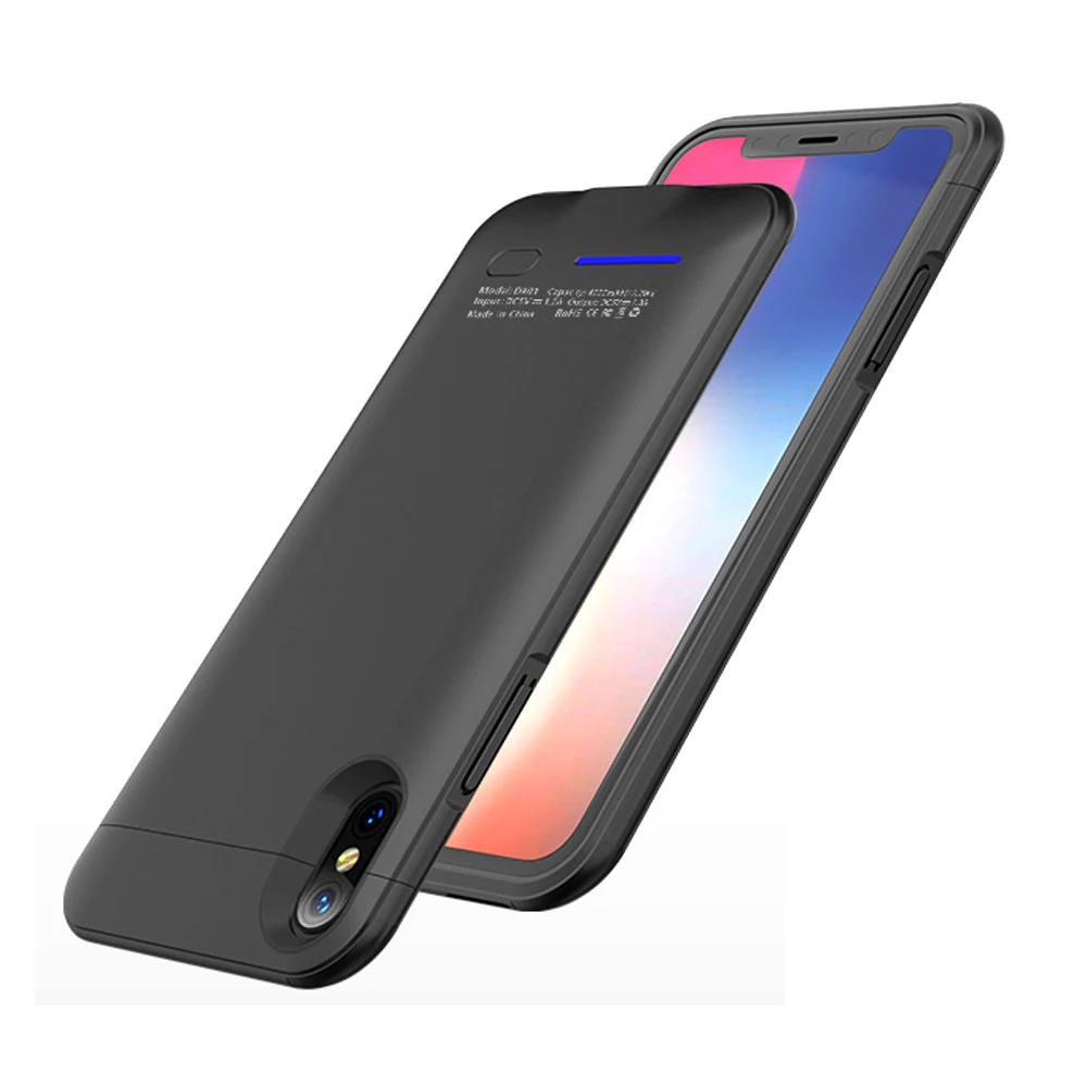 4000mAh Backup Power Bank Charger Battery Cover Magnet Adsorption External Case 5000 mah for iPhone X XS 5.8 | Мобильные телефоны и