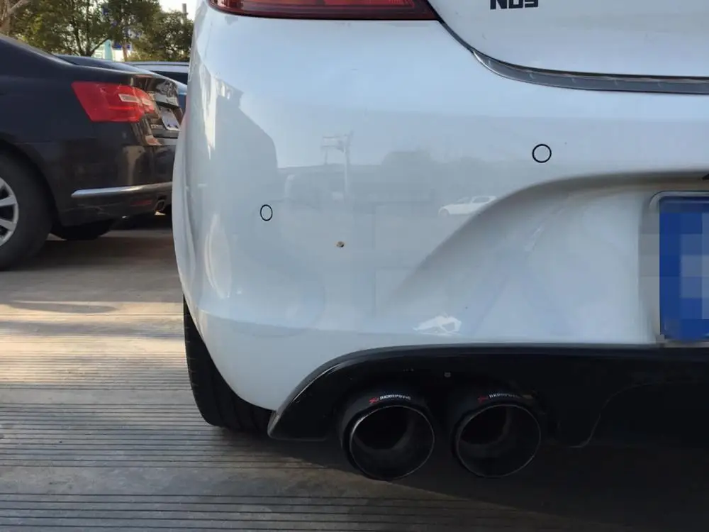 Углеродное волокно Стайлинг AKRAPOVIC нержавеющая сталь Универсальный двойной автомобильный глушитель выхлопной трубы автомобильные аксессуары модификация