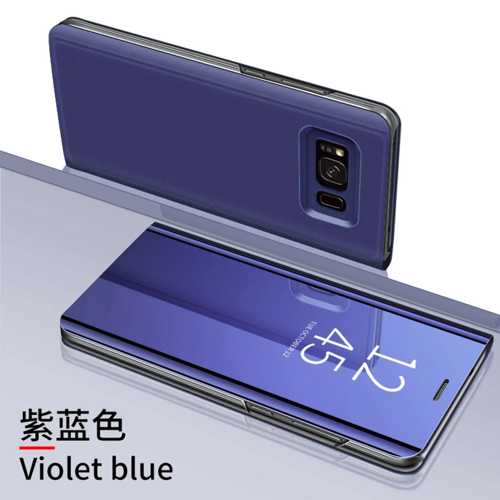 Умный зеркальный флип чехол для телефона Samsung Galaxy S20 Note 10 9 S10 S9 S8 Plus прозрачный M30 20