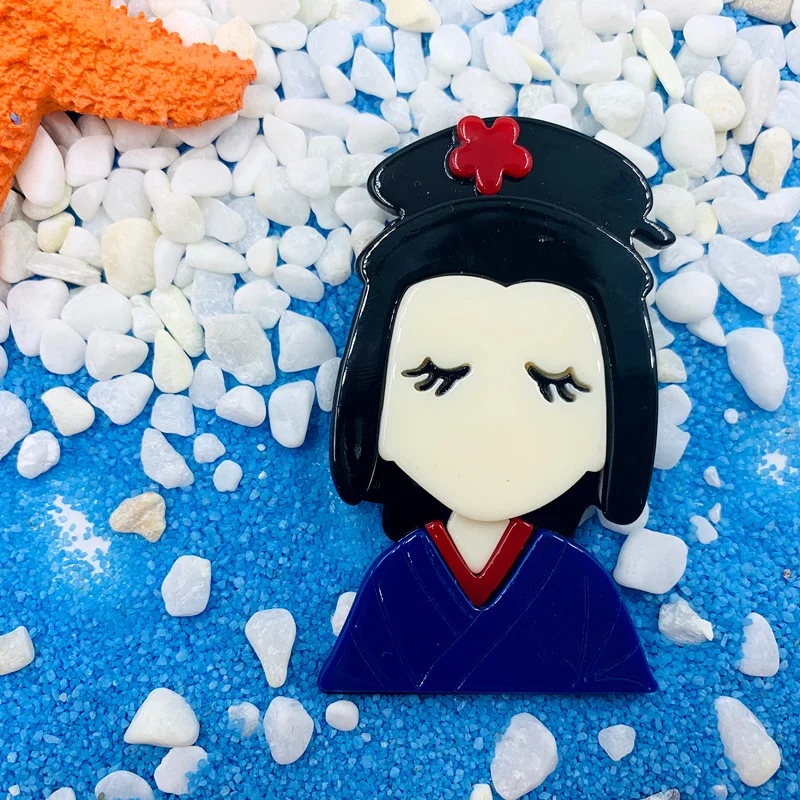 SexeMara/Новое поступление акриловые кимоно для девочек Брошь булавка женщин Смола