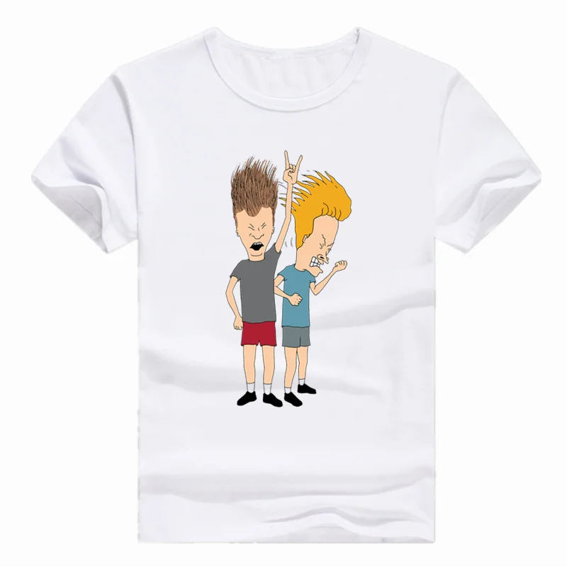 Футболка азиатского размера с принтом Beavis And Butthead & Повседневная футболка