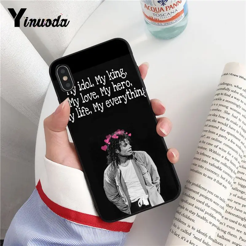 Yinuoda Майкл Джексон танцующий король черный мягкий чехол для телефона из ТПУ чехол для iPhone 6S 6plus 7plus 8 8Plus X Xs MAX 5 5S XR