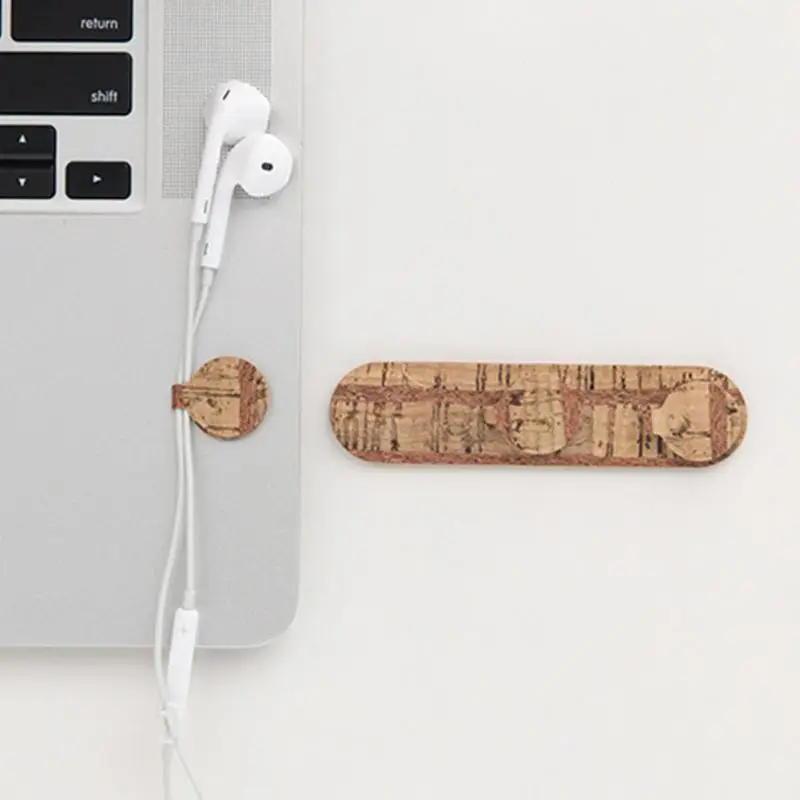 New Wood Grain Magnetic Cable Winder Wire Organizer Earphone Holder Cord USB Charging Line Desktop Clips |
