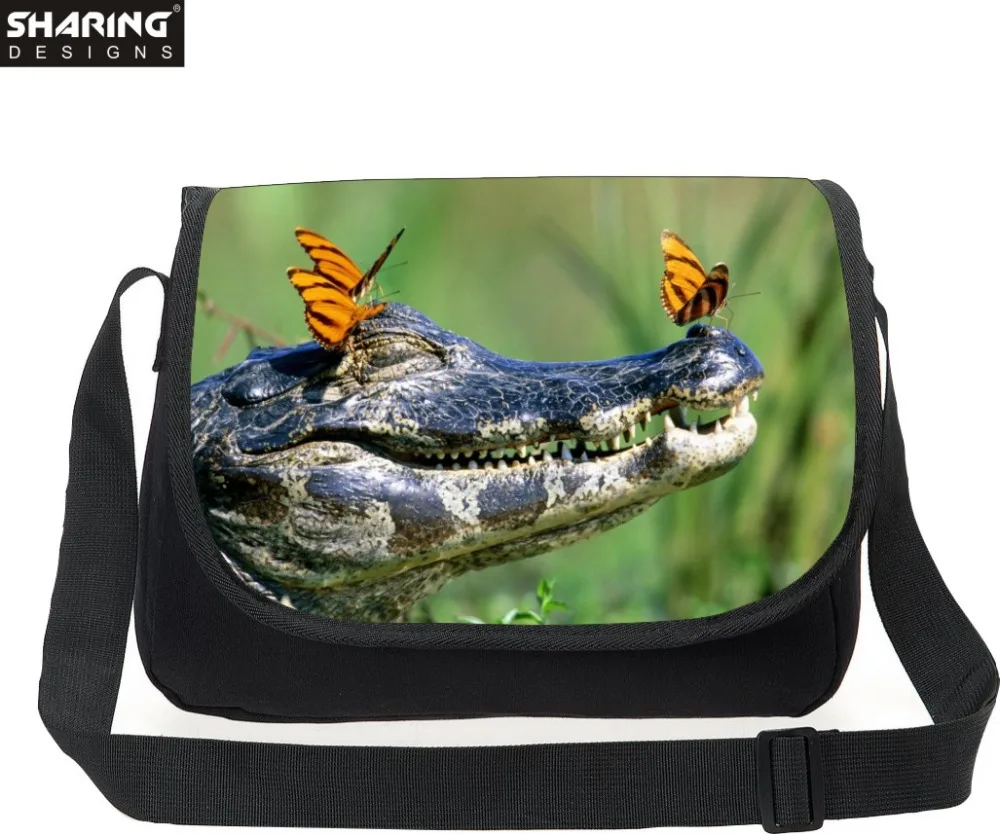 Сумка-мессенджер с принтом головы тигра для мужчин большая Повседневная