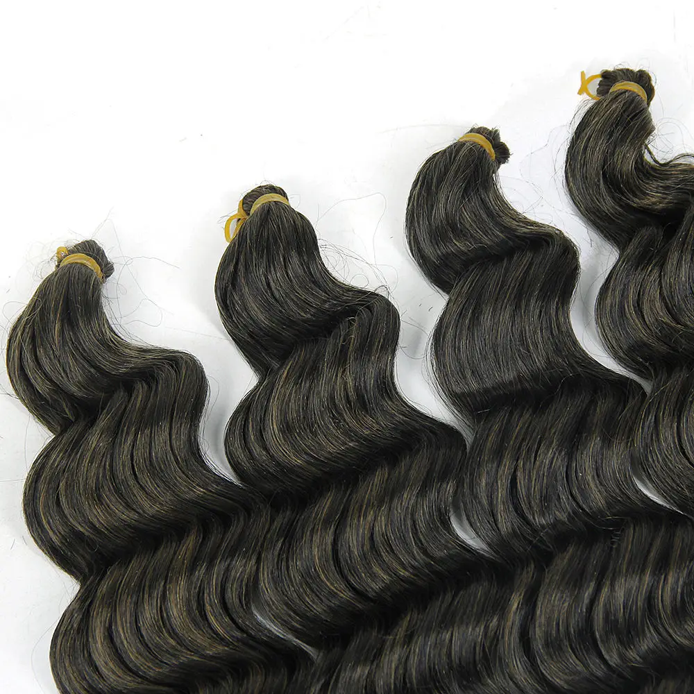YXCHERISHAIR крючком косы синтетических плетение длинные волосы глубоко фигурные
