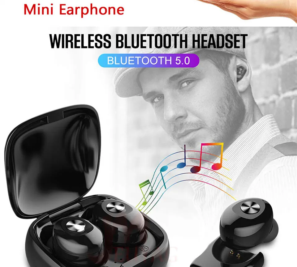 MEUYAG беспроводные Bluetooth наушники TWS Bluetooth 5,0 гарнитура стерео HIFI Звук спортивные наушники с микрофоном для телефона XR