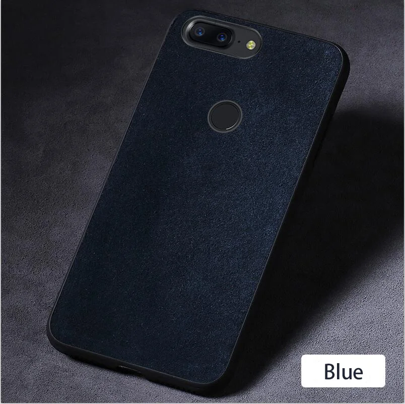 Blue Роскошный кожаный чехол для телефона для oneplus 7, чехол из замши, мягкая задняя крышка для oneplus 7 pro one plus 6 6t 5 5 t, водонепроницаемый - Color: Blue