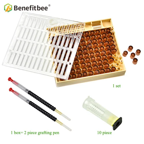 Queen Rearing Box Пчеловодство Cupkit сотовые стаканчики набор инструментов для пчеловодства королевская система для выращивания пчелиная личинка инструмент для прививки ручка Nicot полный Ловец клетка Apiculture - Цвет: Queen Rearing Box