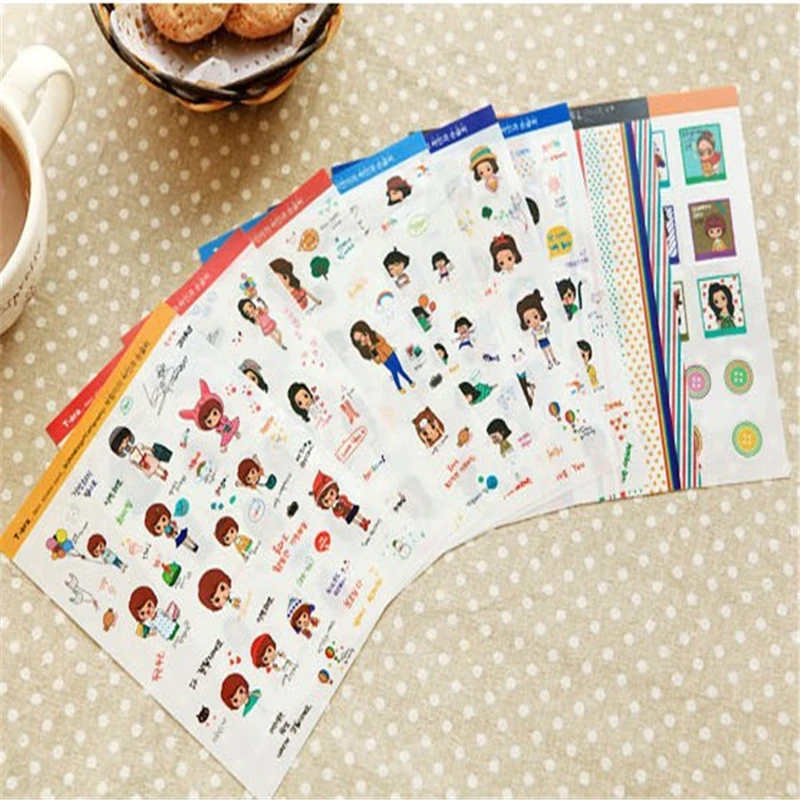 

G214small lady's diary suit PVC Korean sticker diary Sticker Wholesale price office&school stationery Exquisite student supplies