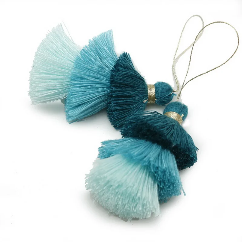 1 шт. 75 мм смешанные цвета шелковые кисточки ожерелье серьги фурнитура DIY для