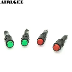 10 шт. 12 В постоянного тока 8 мм панель крепление красный зеленый неоновый Индикатор Пилот сигнальная лампа