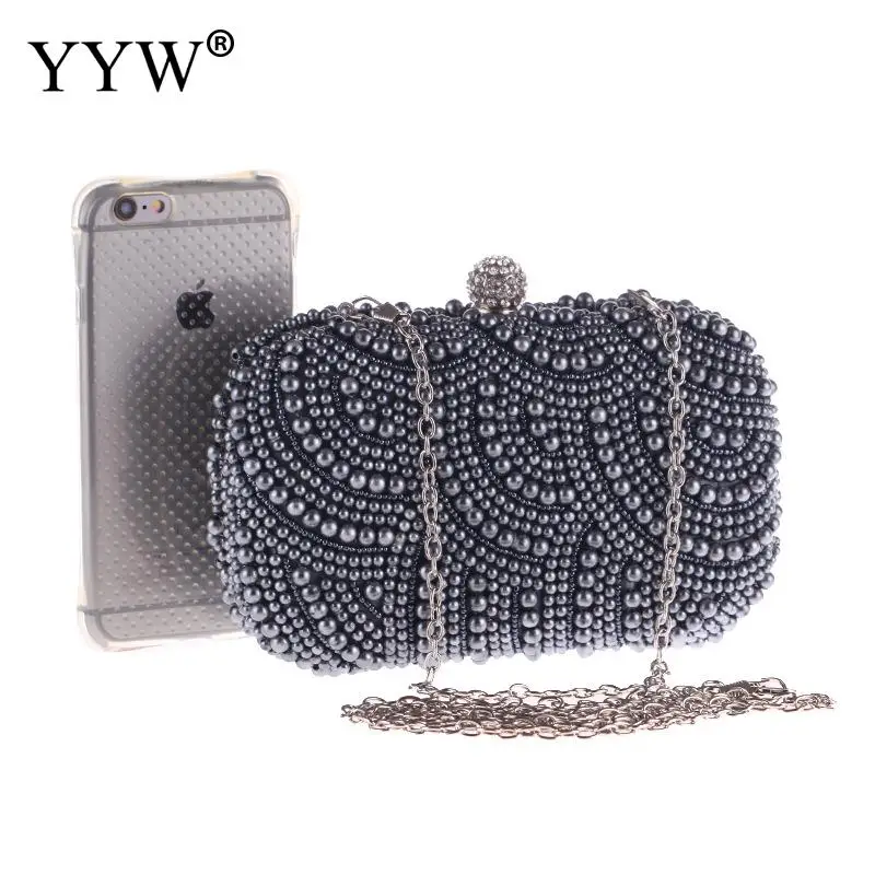 

Women Evening Clutch Beaded Party Bag With Chain Crossbody Shoulder Bag 2019 New Female Handbags Wallets Purse For Wedding