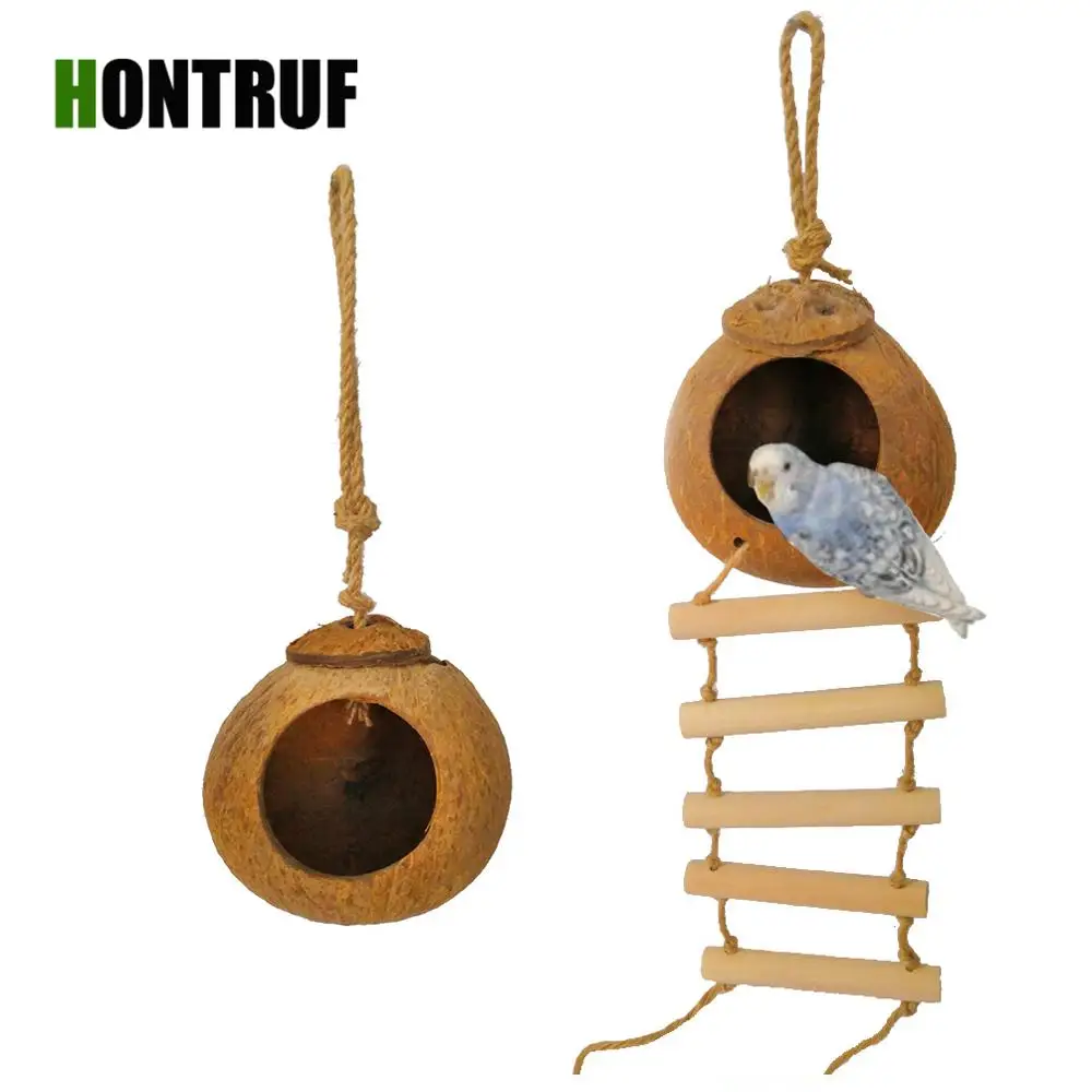 Подвесной птичий домик птичье гнездо Кокосовая оболочка теплое противоукусное