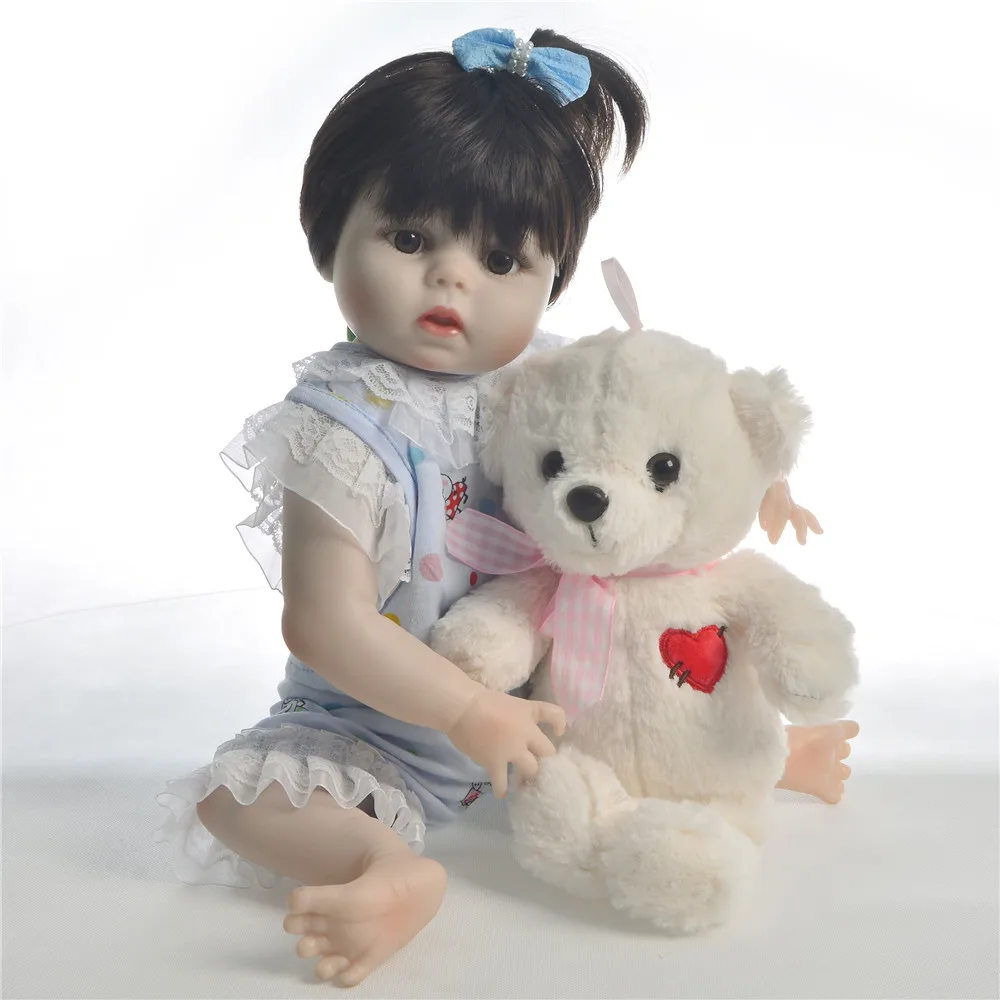 Милая девочка bb reborn 19 &quot46 см bebes corpo de silicone inteiro bonecas Baby игрушки для детей подарок |