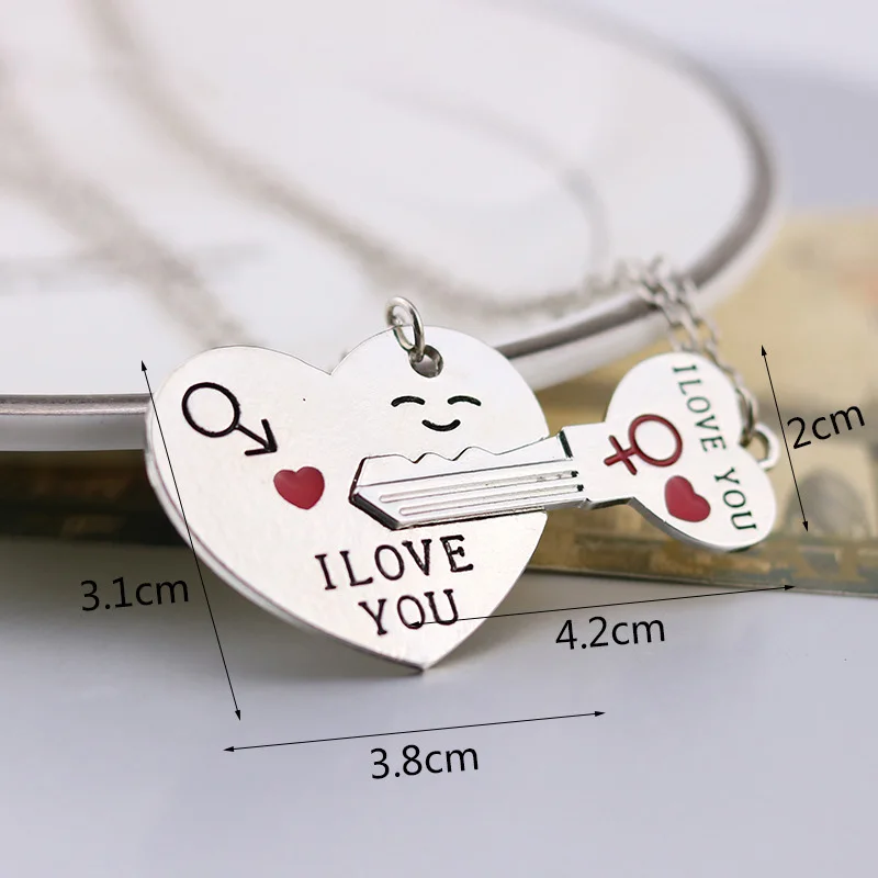 Парный брелок с надписью I LOVE YOU Heart кольцо Love Arrow цепочка для ключей подарок на