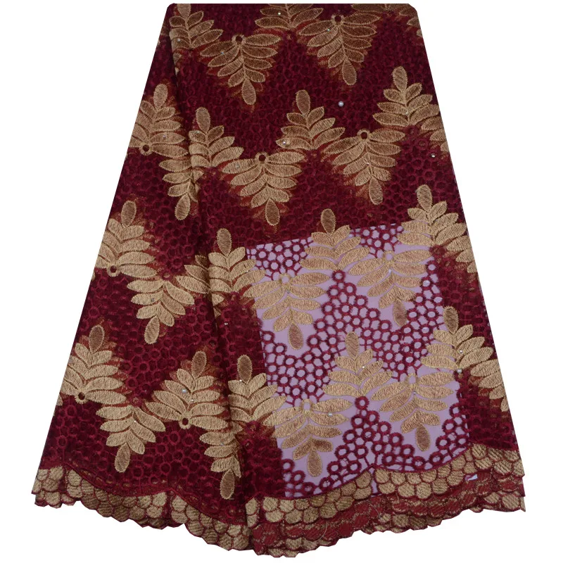 Африканские кружевные ткани вышитые нигерийские гипюровые французские высокого