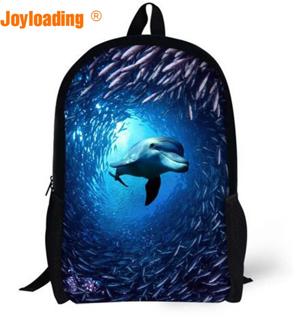 Joyloading Cartoon Dolphin Design Backpack Preppy Students Schoolbag Kids Bag | Багаж и сумки