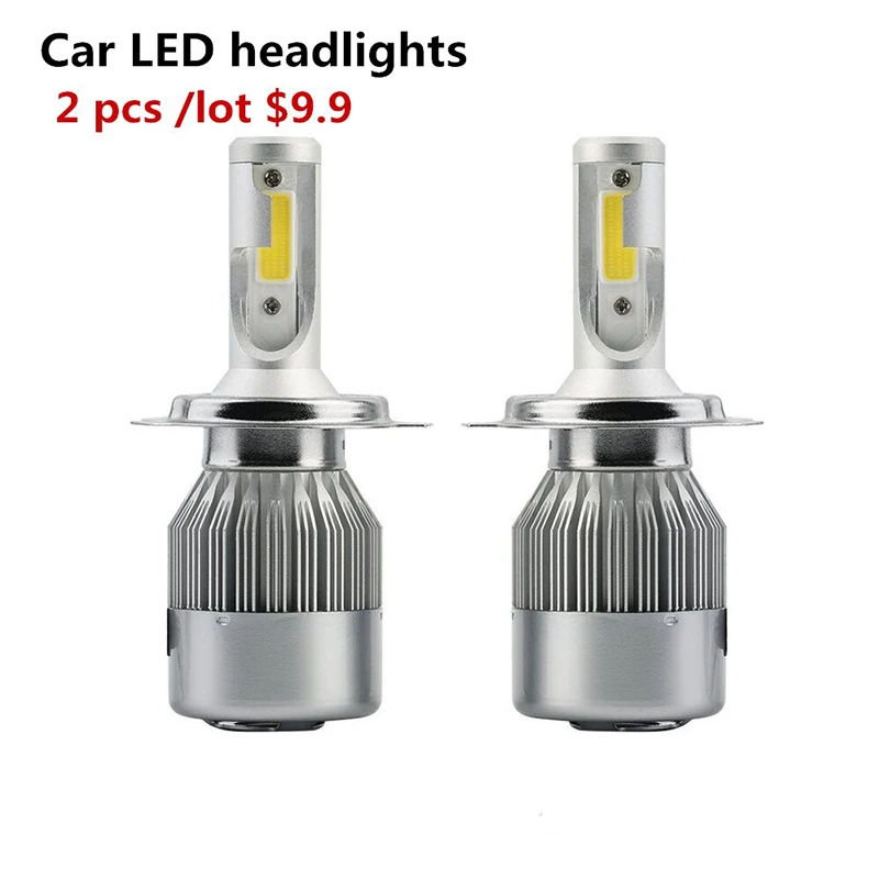 2x C6 H7 светодиодная Автомобильная фара H4 LED H1 H11 72 Вт противотуманная 12В 24В