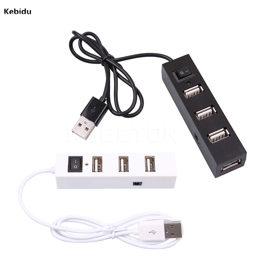 Разветвитель Kebidu USB 2 0 с 3 внешними портами и выключателем питания для Windows XP Vista 7 Mac