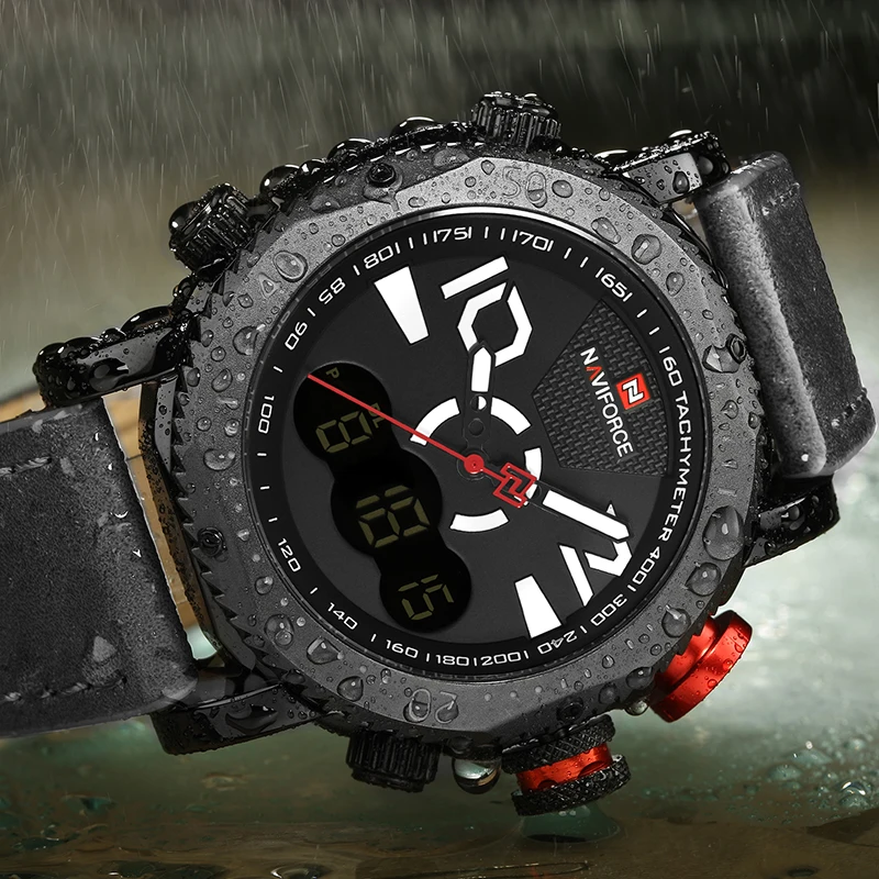 2017 Fashion Brand Men Sport Watches Men's Quartz Digital Clock Man Leather Strap Army Military Wrist watch relogio masculino | Наручные
