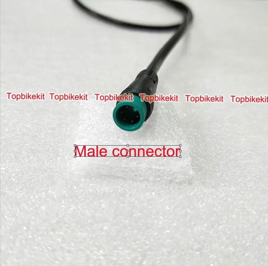 Male connector Julei 5 контактов мужской или женский водонепроницаемый кабельный разъем для ebike дисплей KT LCD3 LCD8H LCD8S LCD5 49 см ebike Удлинительный кабель - Цвет: Male connector
