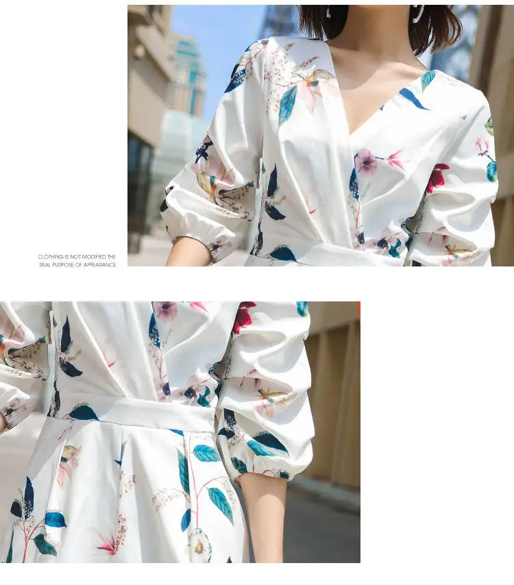 Комбинезон женский с V образным вырезом и рукавами фонариками винтажный