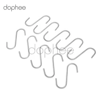 dophee 10pcsset 4mm stainless steel s shaped hanger hook kitchen bathroom clothing hanger hooks railing holder hooks hanging