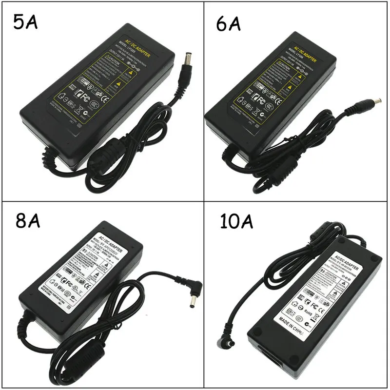 Трансформаторы Освещения AC100 240V ВЫХОД DC12V Адаптер 1A/2A/3A/5A/6A/8A/10A источник Питания