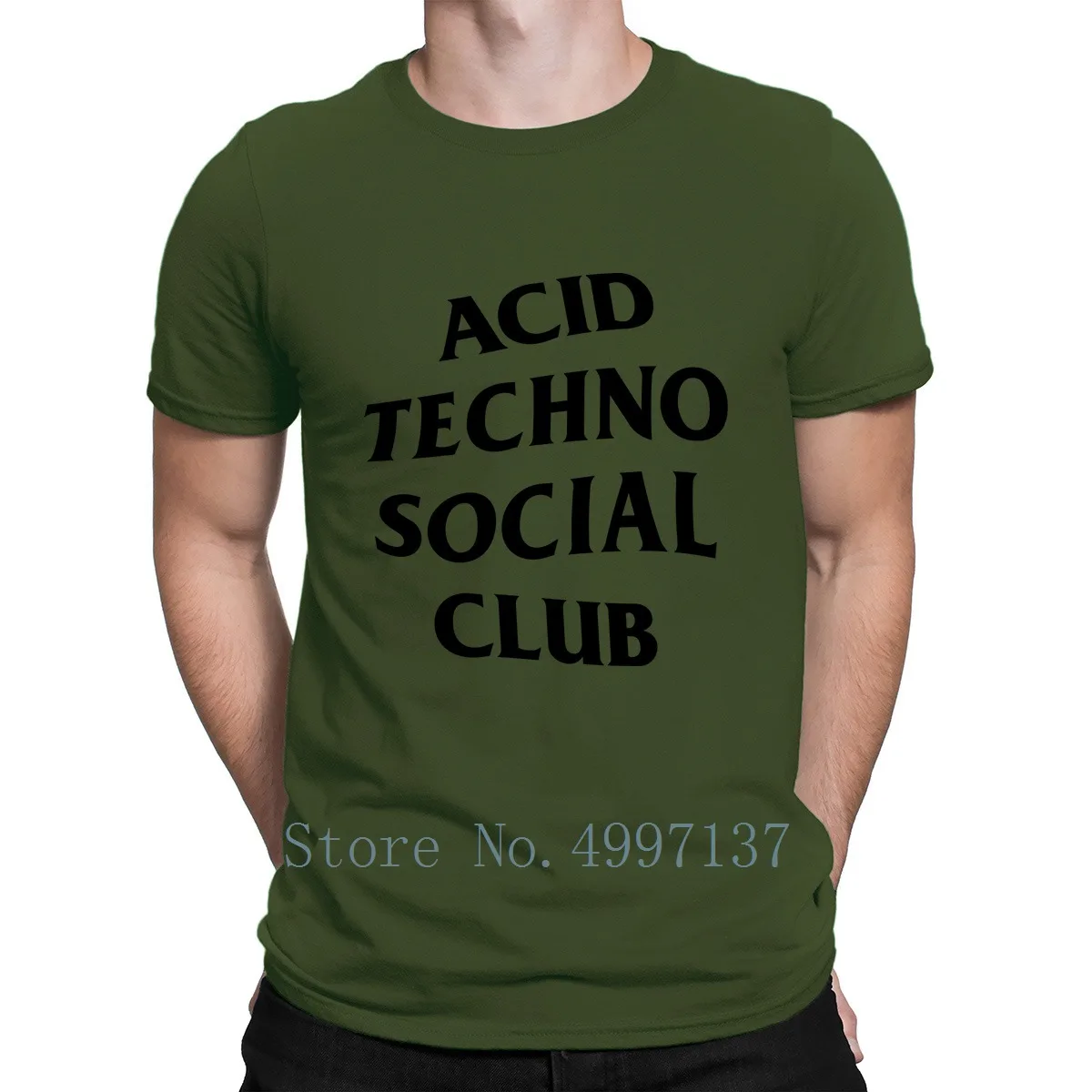 Acid Techno Social Club T Shirt Fitness Spring Short Sleeve S-Xxxl New Style Leisure Printing Letter Shirt