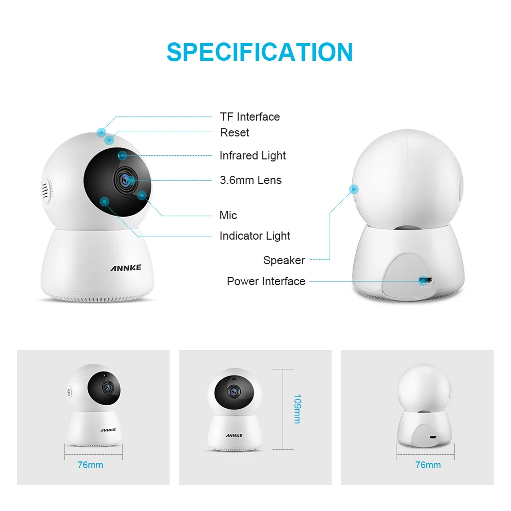 ANNKE 1080 P HD IP беспроводная видеокамера охранной системы двухстороннее аудио