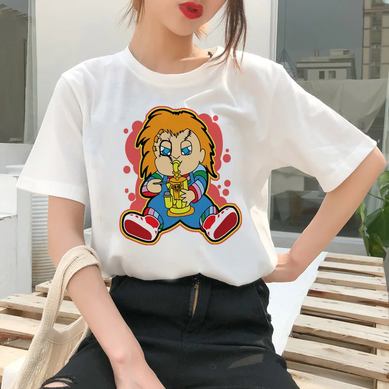 Chucky футболка ужас женский топ уличная футболка ulzzang Футболка Модные женские рубашки femme Футболка Одежда - Цвет: 3852