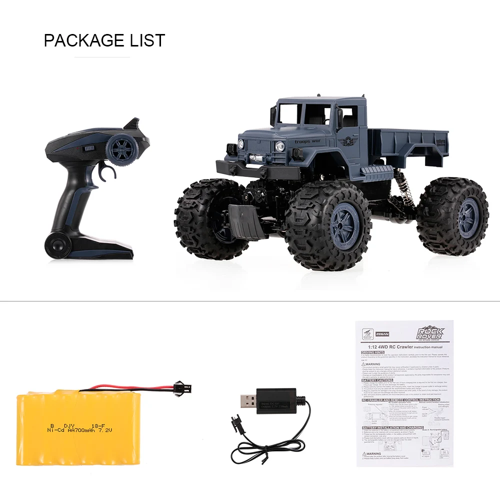 ZG C1231WS автомобиль с дистанционным управлением 1:12 2 4G 4WD внедорожник RTR RC военные