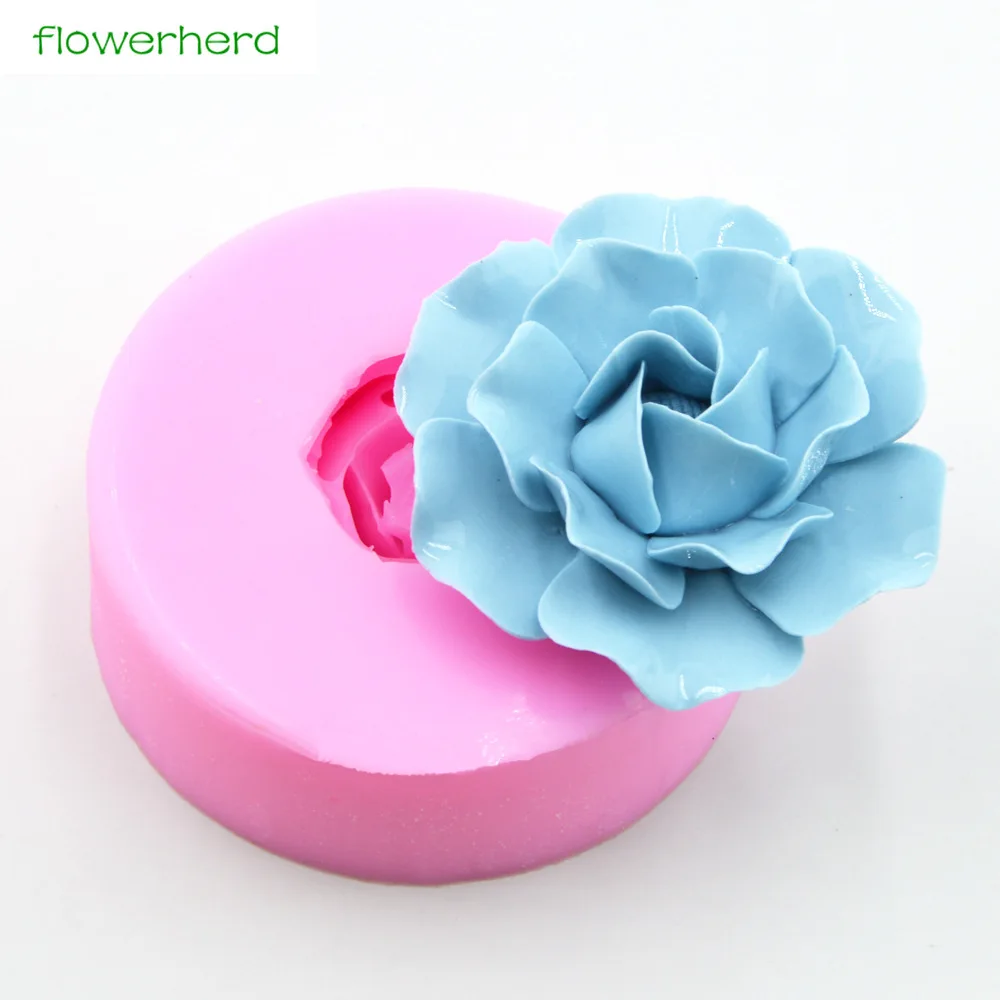 Большой Размеры силиконовый 3D форма для изготовления мыла ароматерапия Цветок