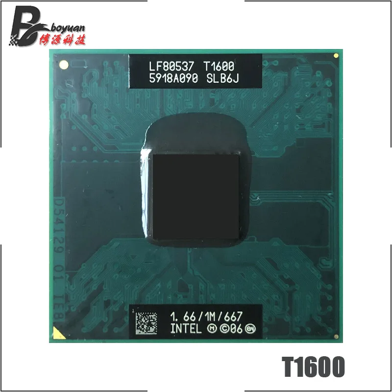 Двухъядерный процессор Intel Mobile Celeron T1600 SLB6J 1 6 ГГц двухъядерный двухпотоковый ЦПУ