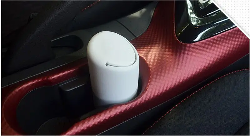 

car-styling Soft Silicone Car Trash Bin Rolling Cover Rubbish Box for Volvo xc60 s60 s80 s40 v60 v40 xc90 v70 xc70 Accessories