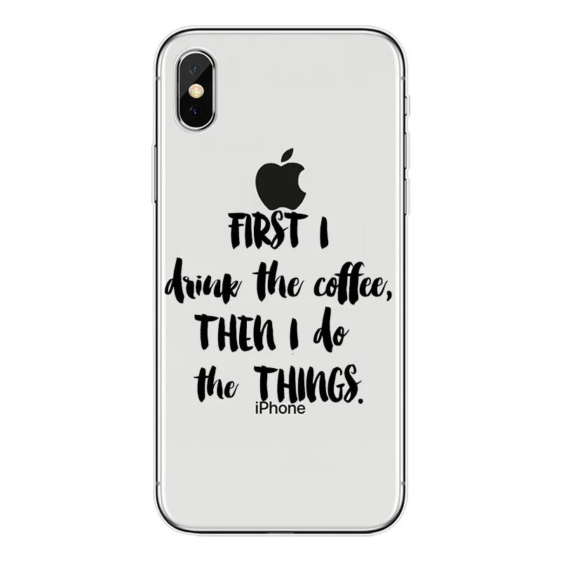 ОК, но сначала кофе чехол для телефона s для iphone 7 7Plus Мягкий силиконовый чехол для iphone X 6 6s 6plus 6s Plus 8 8plus задняя крышка - Цвет: TPU