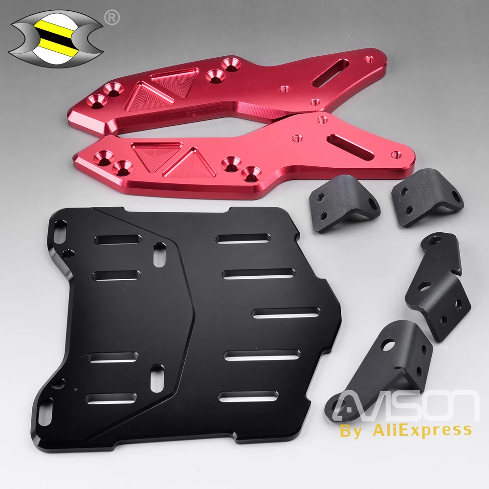 Красный Для Honda Forza 300 250 125 Alu-Rack Top Case Rack задний багажный кронштейн велосипедная сумка Top Box Case Forza300 - Цвет: Красный