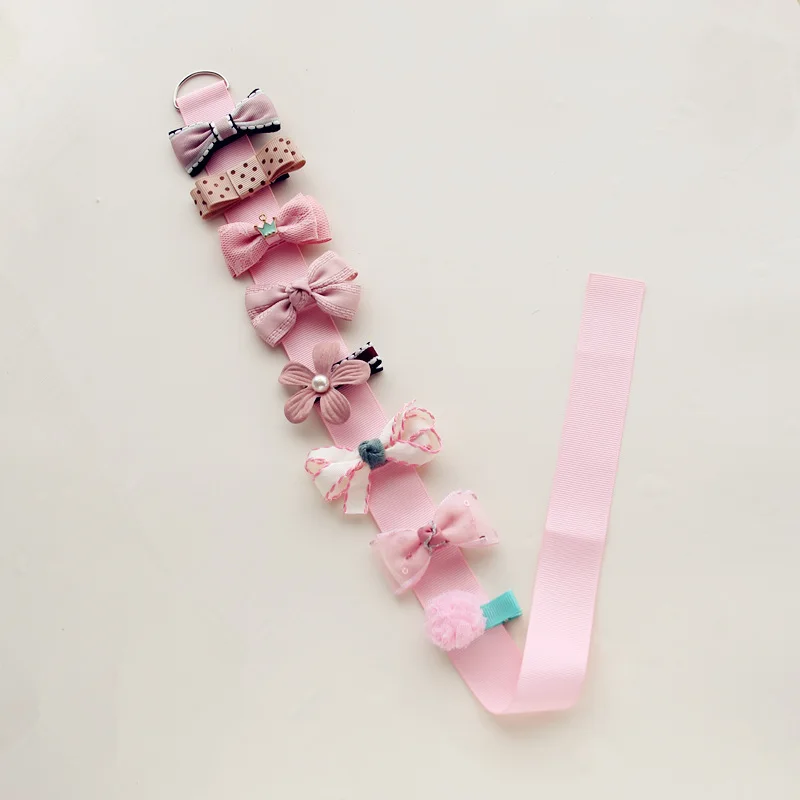 Pink 8pcs in 1set 8 шт./10 шт. в 1 Набор собачья шерсть банты заколки для волос для животных набор собачий уход банты аксессуары для волос для домашних животных Мальтийская плюшевая йоркширская собака - Цвет: Pink 8pcs in 1set