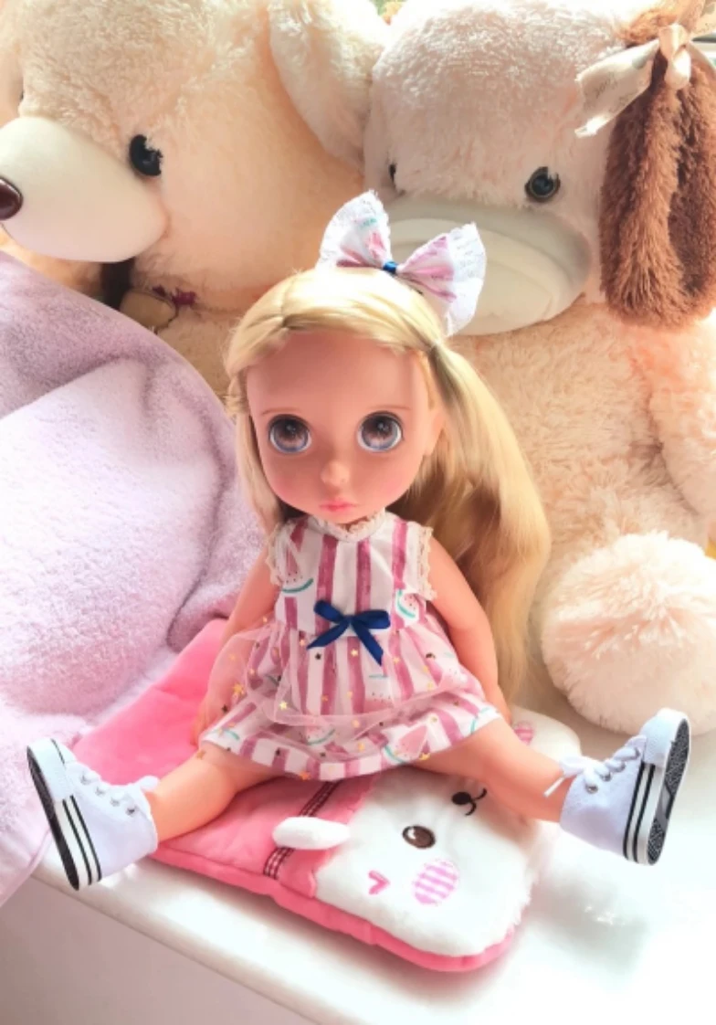 40 см салонный макияж розовые глаза Kawaii сделай сам для BDJ милая кукла Рапунцель