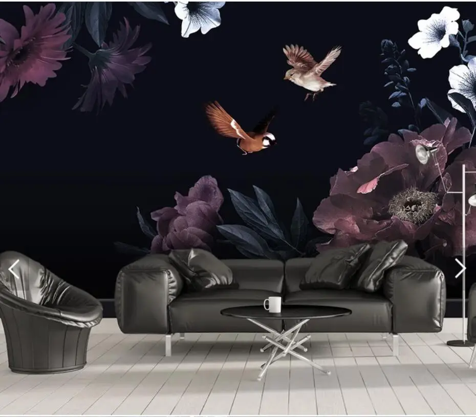 Magpie цветы пионы на стены Бумага для стен 3 D настенная 3d бумага живопись спальня