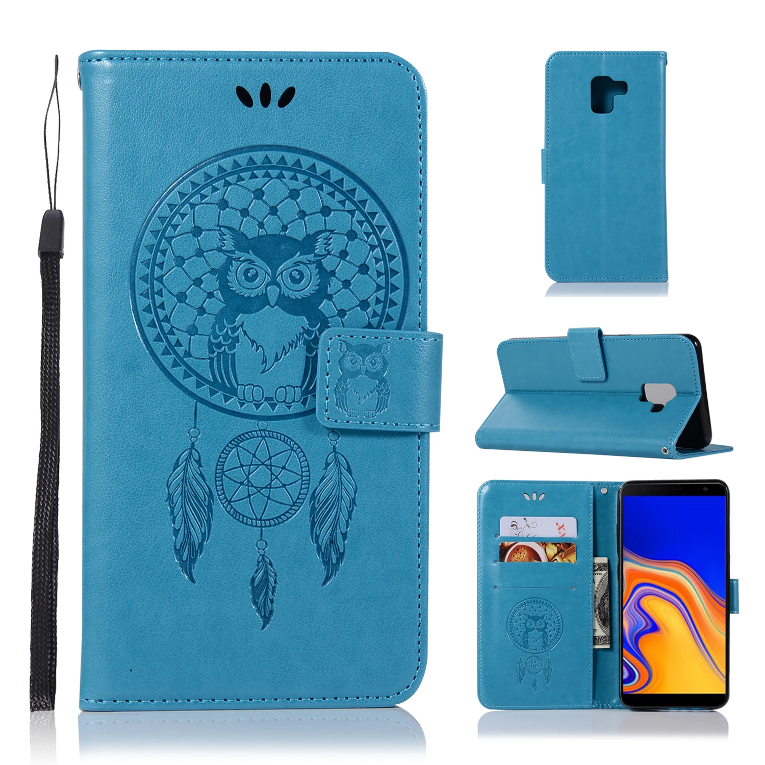 Phone Case For Samsung Galaxy J4 Prime /J4 PLUS/J4+ Cases Holder Flip Wallet Cover for Samsun J6 /J6 PLus | Мобильные телефоны и