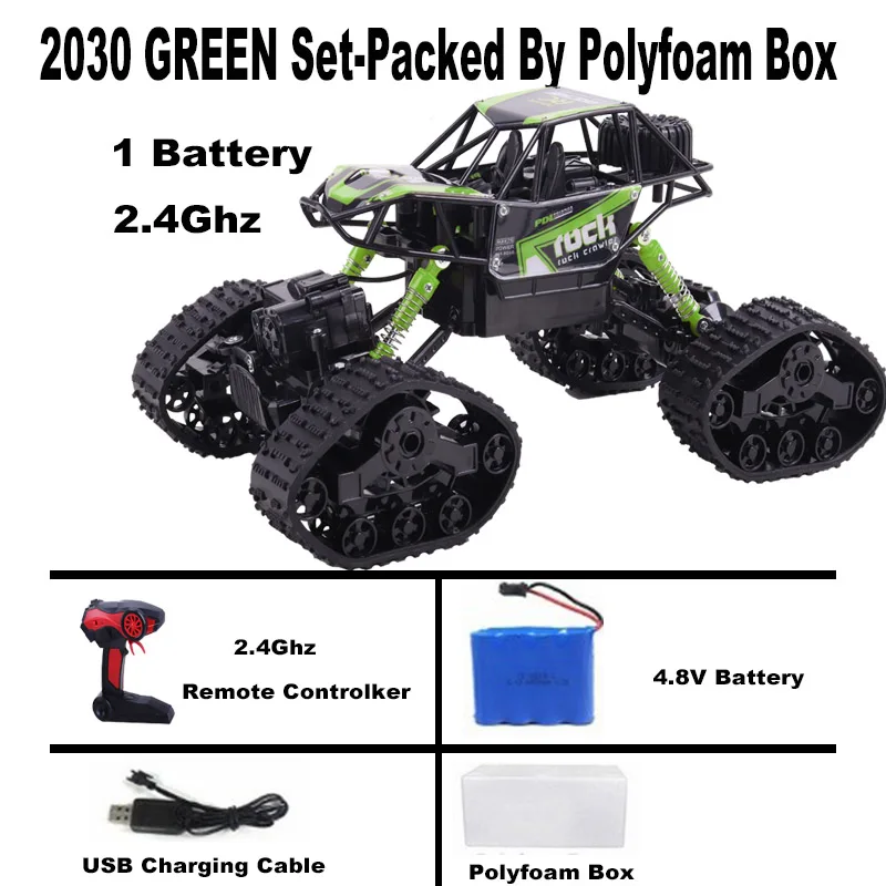 2030 green 1/16 rc Автомобиль 2,4G внедорожный альпинистский пульт дистанционного управления автомобиль игрушка 4wd радиоуправляемые автомобили играть 20 минут электрическая Игрушечная машина для детей - Цвет: 2030 green