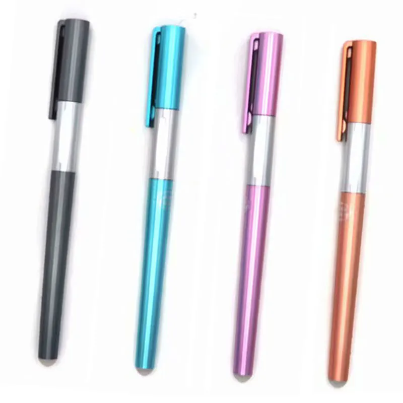 B 4pcs Mix black ink 4 шт./компл. металлический Цвет стираемая ручка стержень 0,38 мм ручка шариковая ручка с синими чернилами стержень для школы и офиса письменные принадлежности канцелярские - Цвет: B 4pcs Mix black ink