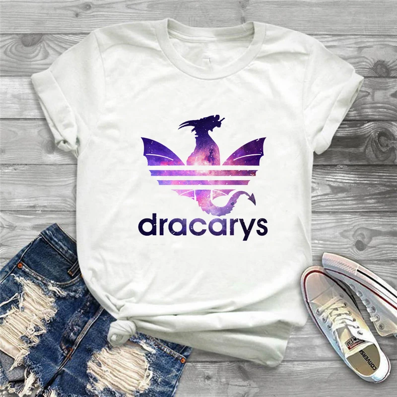 Хит Dracarys футболка для женщин Игра престолов мать драконов Khaleesi рубашка Dragon Fire