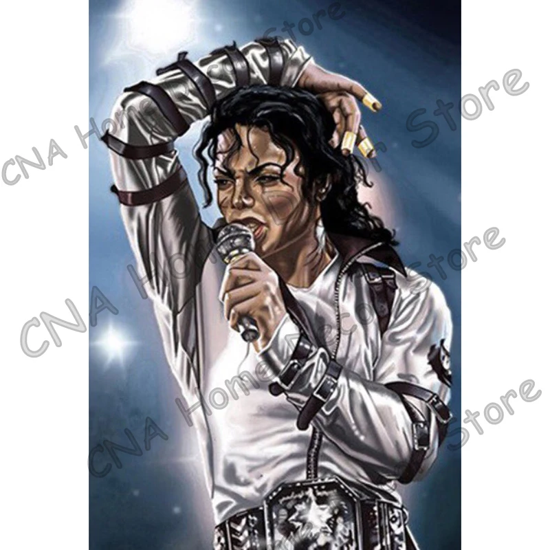 Michael Jackson 5D Diy Diamond Painting Photo Mosaic Drill Resin Full Embroidery Needlework 3D Cross Stitch Kits Home Decor