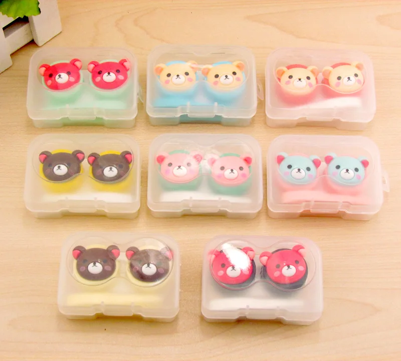 Бесплатная доставка! 1 партия = 20 комплектов! Контейнер для контактных линз с