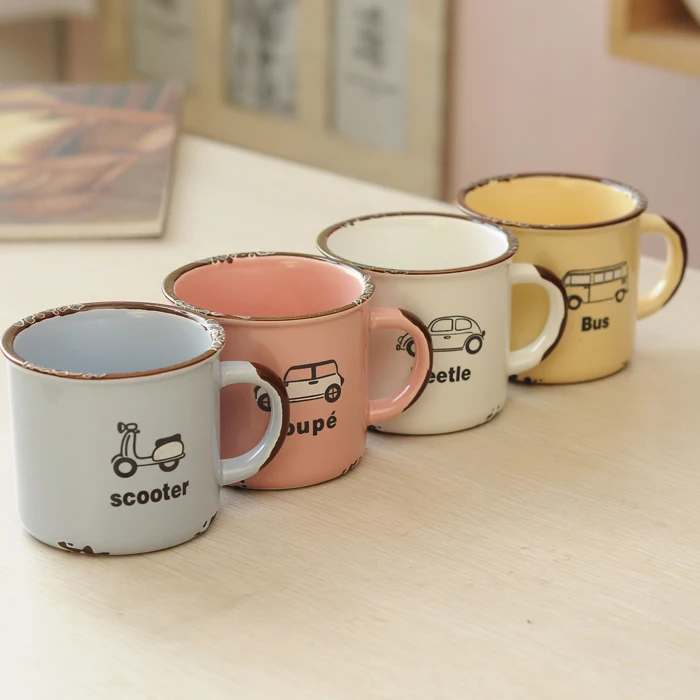 

Ceramic Mug Cute Cartoon Nostalgic Lover Ceramic drinkware Coffee Mug Tea mug