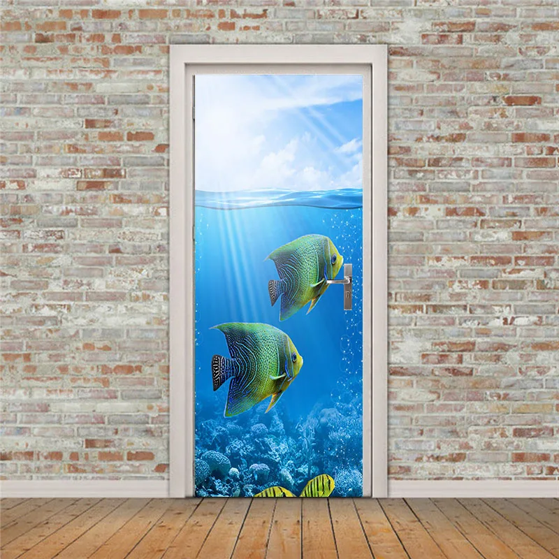 Бесплатная доставка наклейки на стену с изображением тропических рыбок сделай