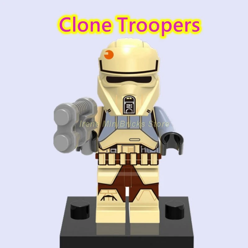 Clone Troopers Звездные войны, клон, штурмовик, Ewok Jabba Han Solo Leia, принцесса Дарт Вейдер, Звездные войны, игрушки для детей, строительные блоки, Звездные войны - Цвет: Clone Troopers